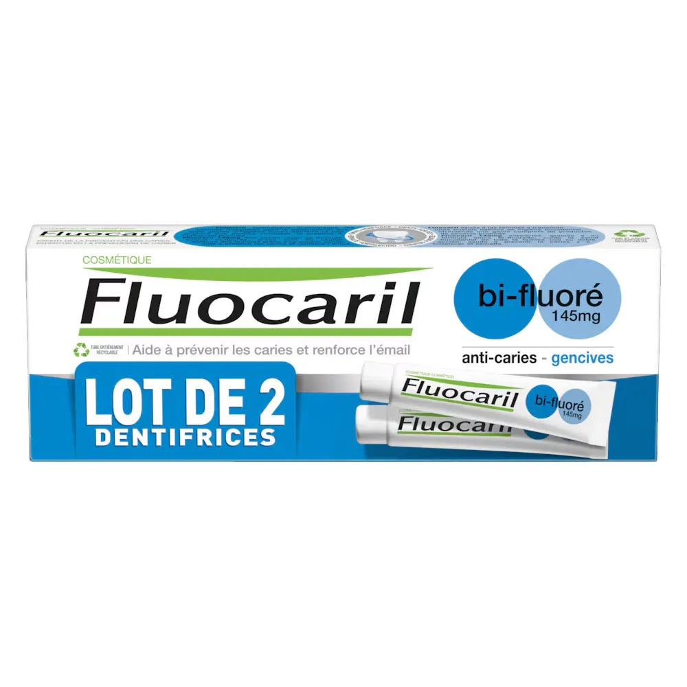 Fluocaril Mint Toothpaste 75ml x2 (2.53fl oz x2)