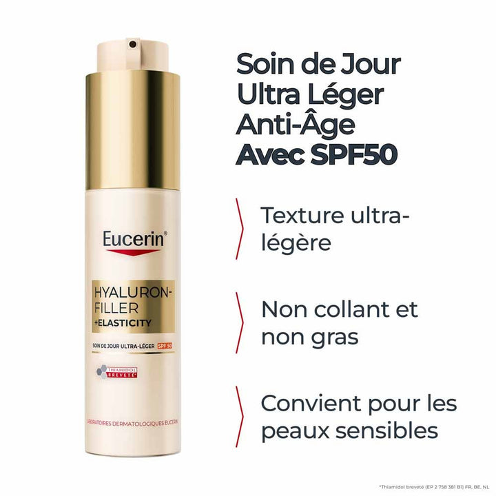 Eucerin Hyaluron-Filler + Elasticity Ultra-light day cream SPF50 50 ml (1.69fl oz)