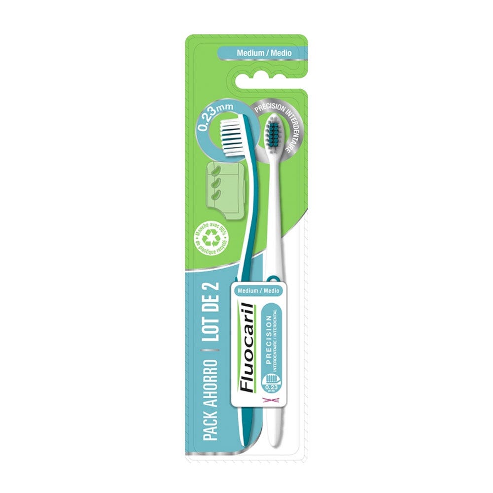 Fluocaril Medium toothbrush 0.23mm Interdental precision x2
