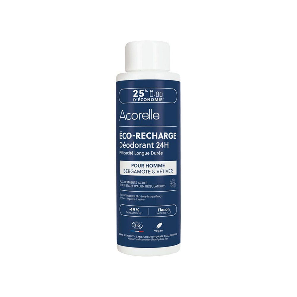 Acorelle 24h Men's Roll-On Deodorant Refill 100 ml (3.38fl oz)