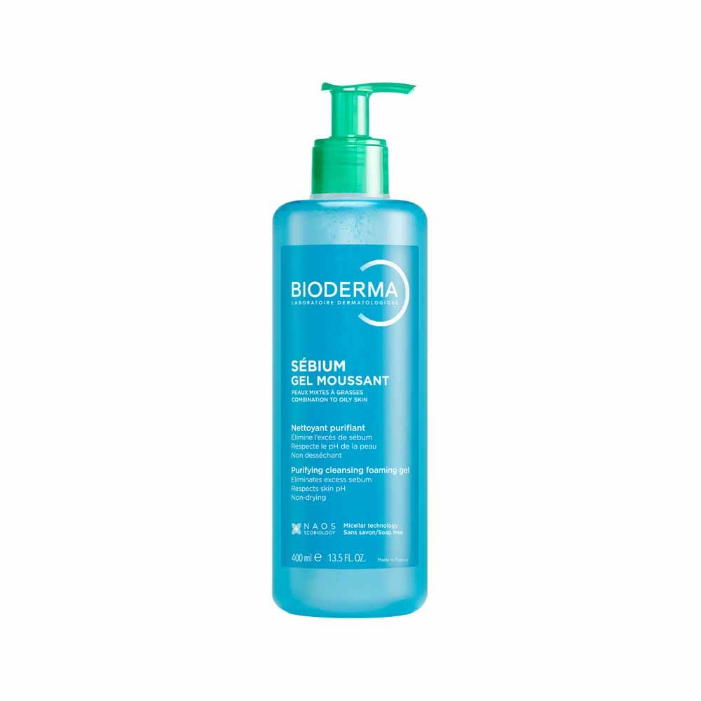 Bioderma Sebium Foaming gel oily and combination skin 400ml (13.53fl oz)