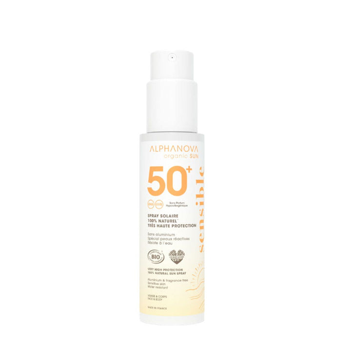 Alphanova Organic Sun Fragrance-Free SPF50+ Sensitive Sun Spray 100 g (3.53oz)