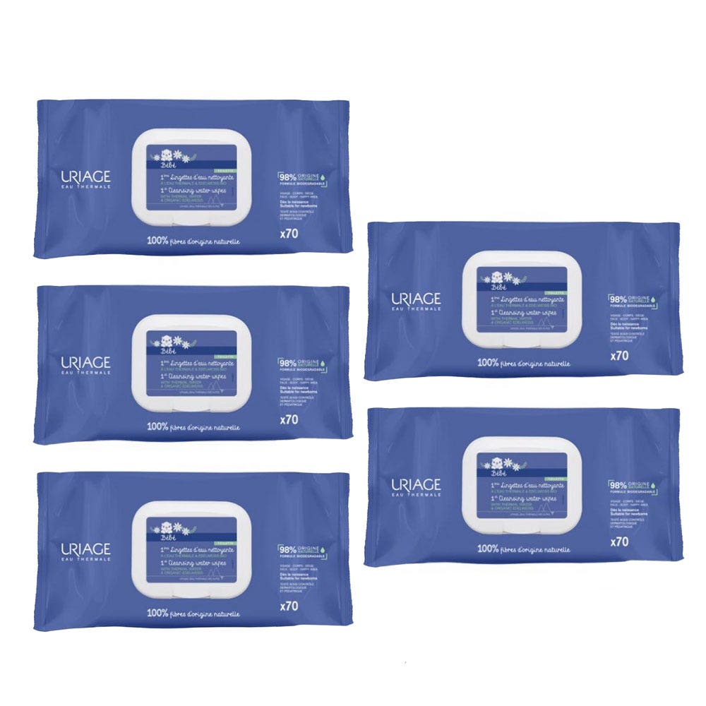 Uriage Bébé Cleansing Wipes 5x70