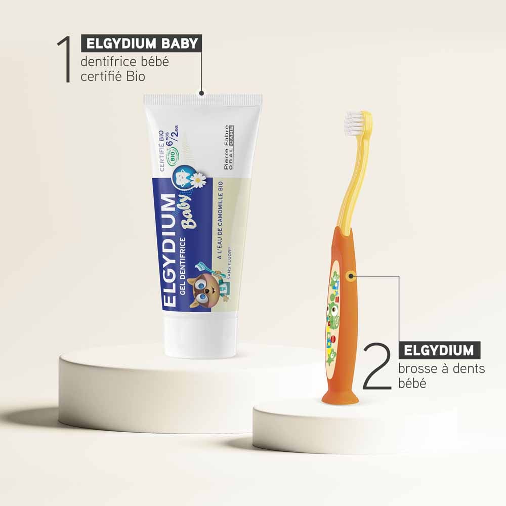 Elgydium Baby organic toothpaste suitable from 6 months 30 ml (1.01fl oz)