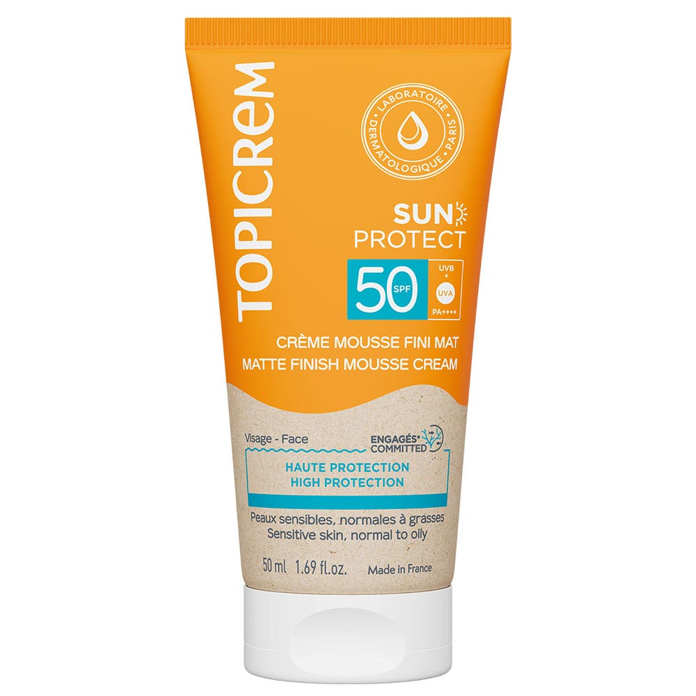 Topicrem Sun Protect Foaming matte finish SPF50 cream 50 ml (1.69fl oz)