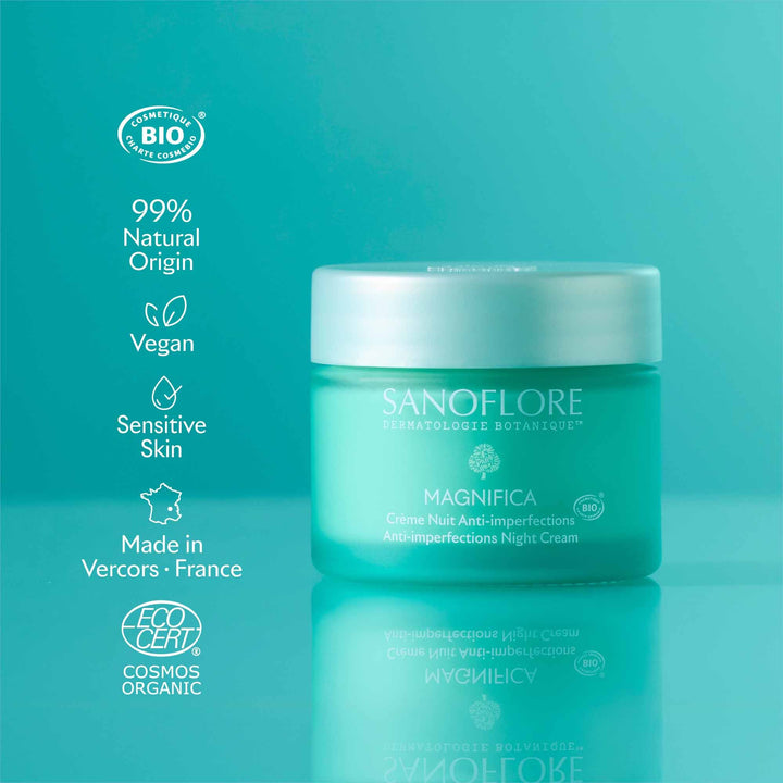 Sanoflore Magnifica Organic Night Cream Peau Grasses Tendance Acneique 50ml (1.69fl oz)