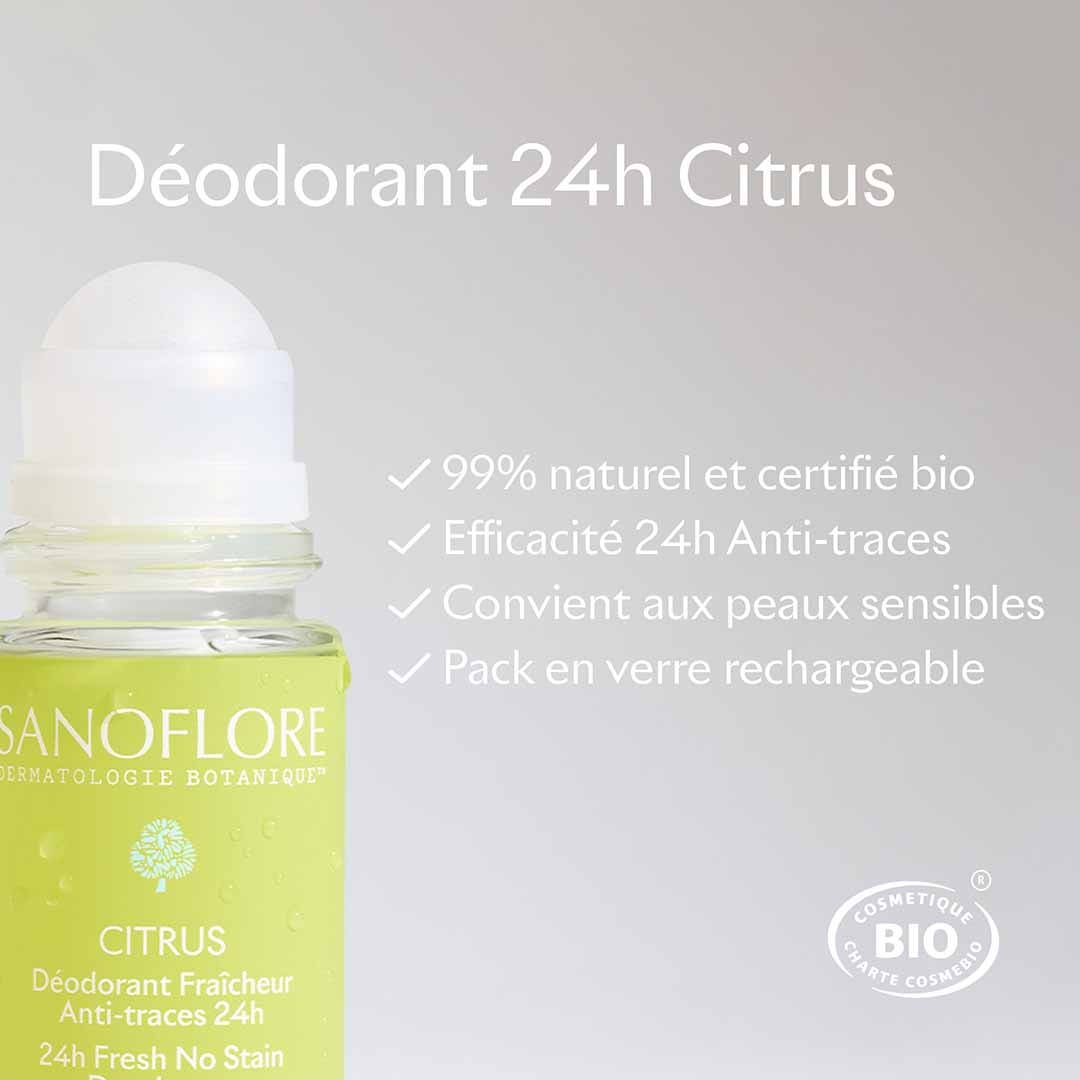 Sanoflore Deodorants Organic citrus 24h roll-on 2 x 50 ml (1.69fl oz)