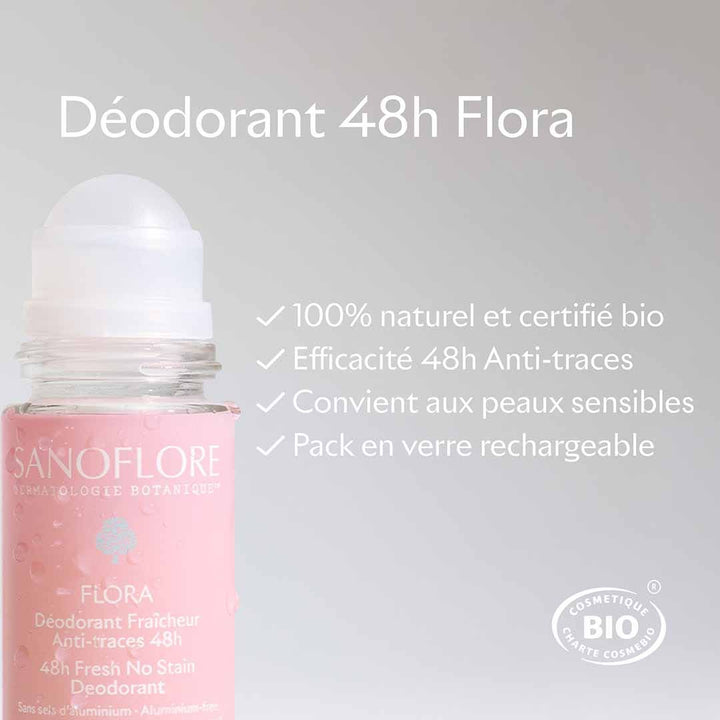 Sanoflore Deodorants 24h Organic Roll-On DUO Nuage De Fraicheur 2x50ml (1.69fl oz)