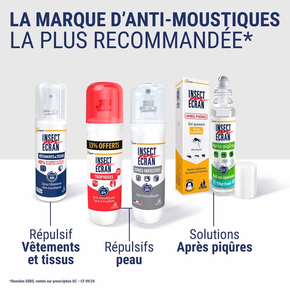 Insect Ecran Skin Tropical mosquito repellent 8h 75 ml + 33% free (2.54fl oz)