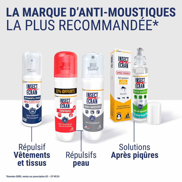 Insect Ecran Skin Tropical mosquito repellent 8h 75 ml + 33% free (2.54fl oz)
