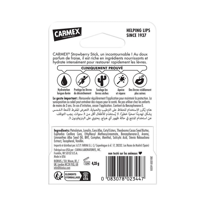 Carmex Strawberry SPF15 lip balm 4.25 g (0.15oz)