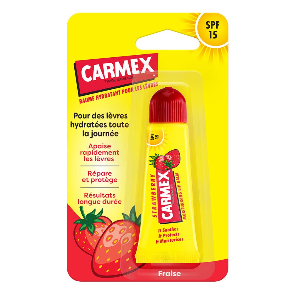 Carmex Strawberry SPF15 lip balm 10 g (0.35oz)