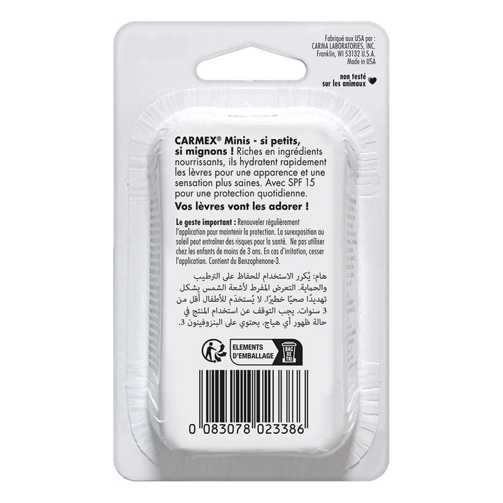 Carmex Mini SPF15 lip balm 3 x 5 g (0.18oz)