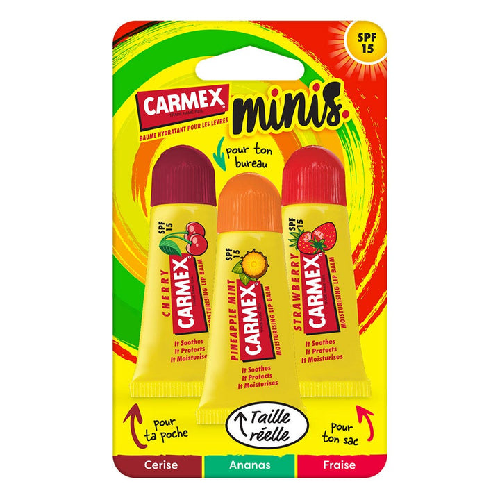 Carmex Mini SPF15 lip balm 3 x 5 g (0.18oz)
