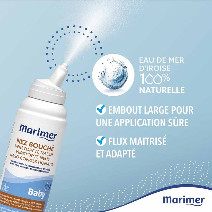 Marimer Baby Baby Rhinopharyngitis and Cold Spray Blocked nose 100ml (3.38fl oz)