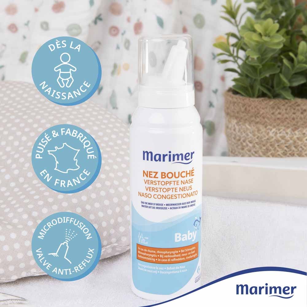 Marimer Baby Baby Rhinopharyngitis and Cold Spray Blocked nose 100ml (3.38fl oz)