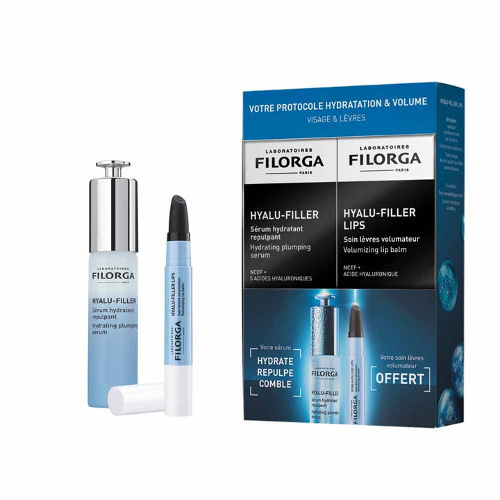 Filorga Hyalu-Filler Hydration and Volume Protocol Gift Set Serum 30 ml + Lips 4 g Free (0.14oz)