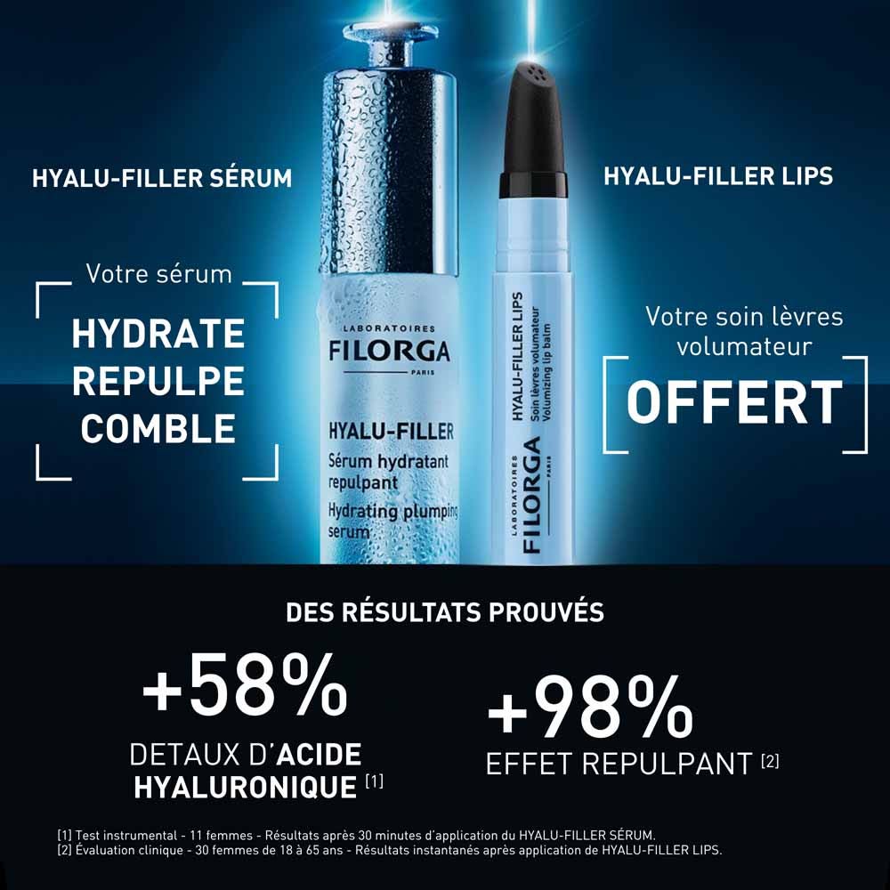 Filorga Hyalu-Filler Hydration and Volume Protocol Gift Set Serum 30 ml + Lips 4 g Free (0.14oz)