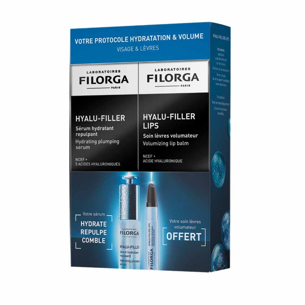 Filorga Hyalu-Filler Hydration and Volume Protocol Gift Set Serum 30 ml + Lips 4 g Free (0.14oz)
