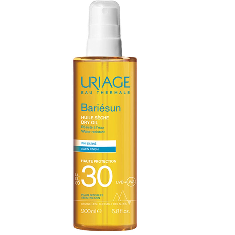 Uriage Bariésun SPF30 Dry Oil 200ml (6.76fl oz) - High UV Protection for Sensitive Skin and Hair