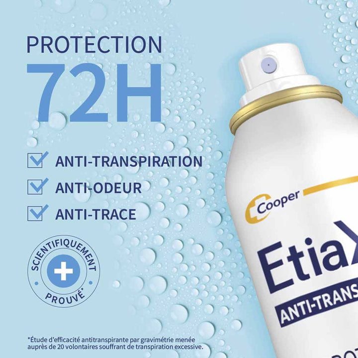 Etiaxil Antiperspirant 72h Protection Aerosol Deodorant sensitive skin 2 x 150ml (5.07fl oz)
