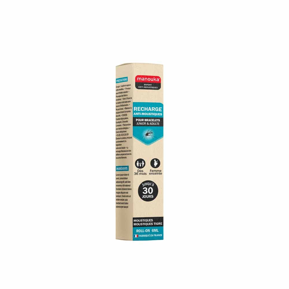 Manouka Anti-Mosquito Refill Bracelet and Ball Dès 36 Mois 6ml (0.20fl oz)