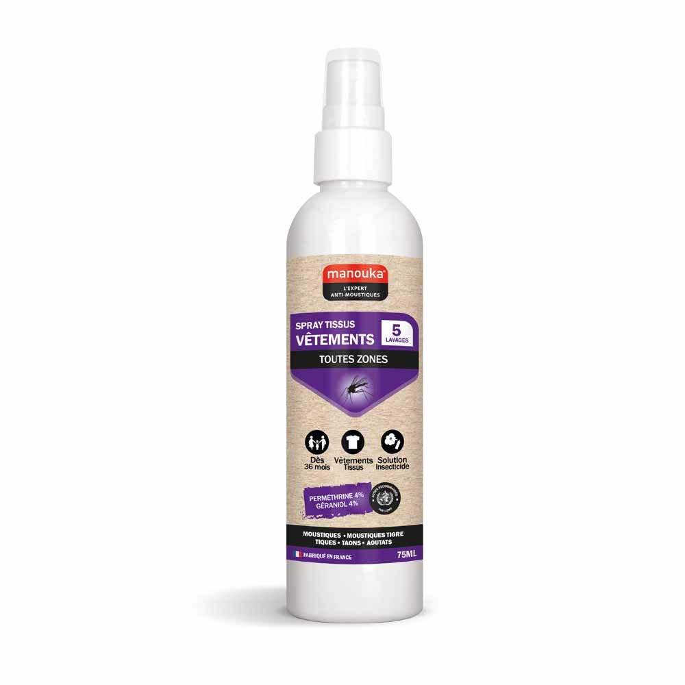 Manouka Mosquito Repellent Fabrics All Areas 75 ml (2.54fl oz)