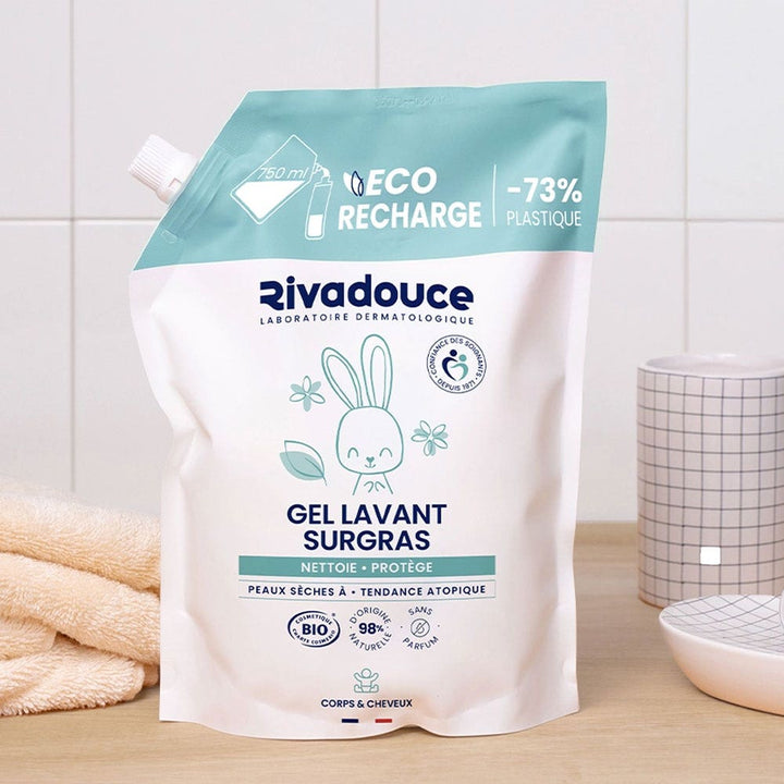Rivadouce Écorecharge Gel lavant surgras Bio Sans parfum 1L