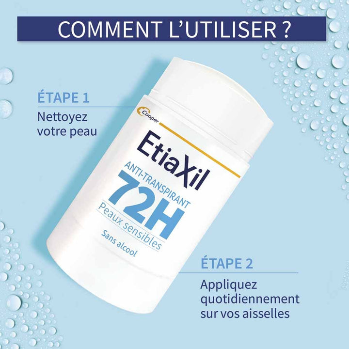 Etiaxil Antiperspirant 72h Protection Deodorant Stick sensitive skin 40ml (1.35fl oz)
