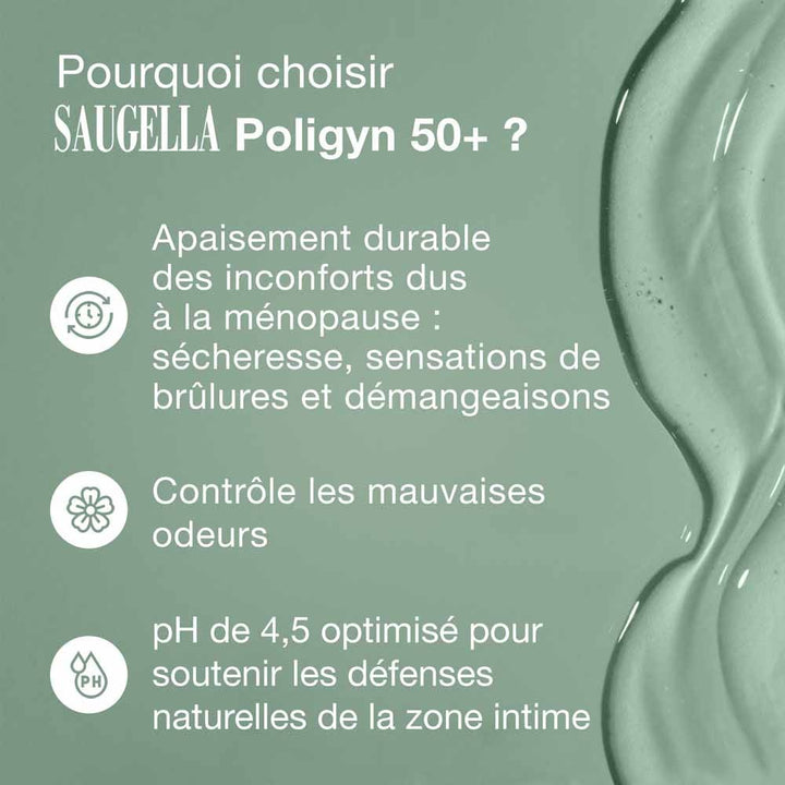 Saugella Poligyn Daily 3-in-1 intimate wash for menopausal women 2 x 250ml (8.45fl oz)