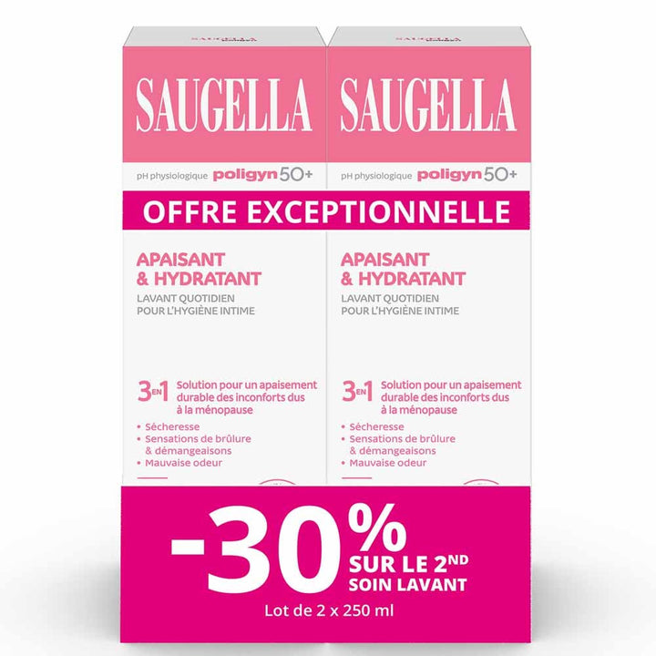 Saugella Poligyn Daily 3-in-1 intimate wash for menopausal women 2 x 250ml (8.45fl oz)