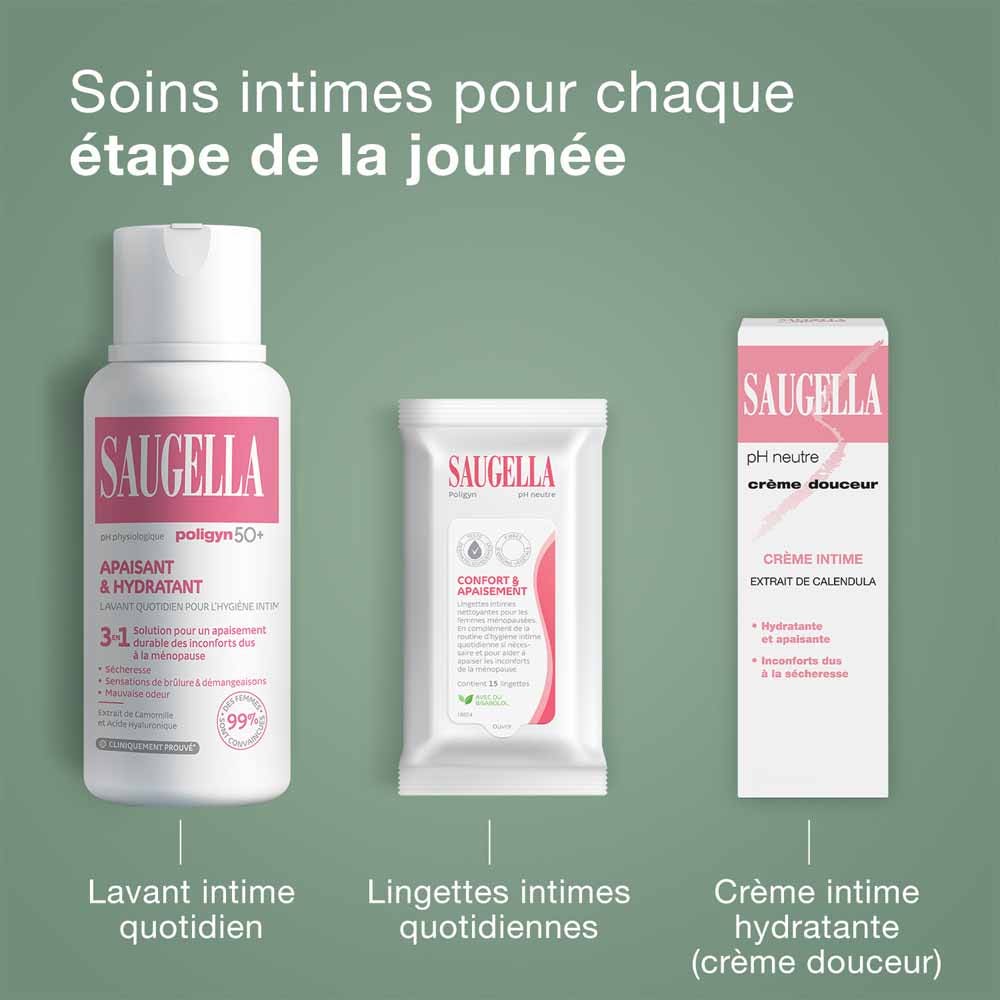 Saugella Poligyn Daily 3-in-1 intimate wash for menopausal women 2 x 250ml (8.45fl oz)