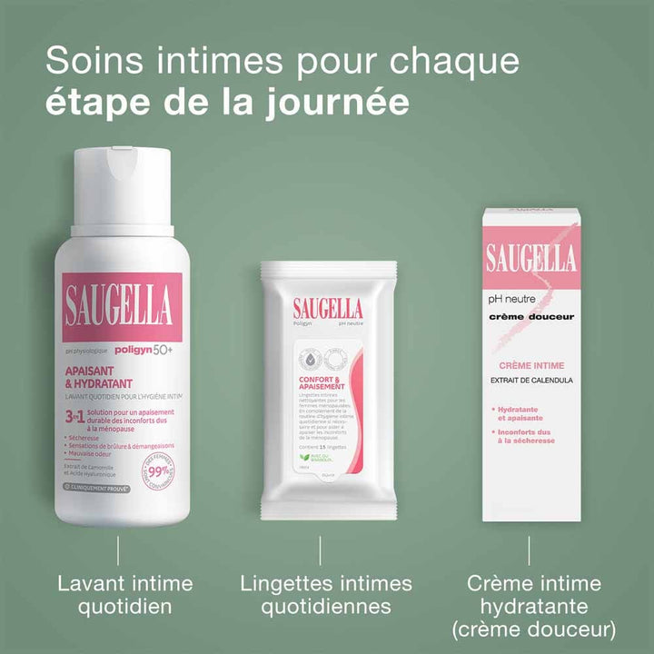 Saugella Poligyn Daily 3-in-1 intimate wash for menopausal women 2 x 250ml (8.45fl oz)