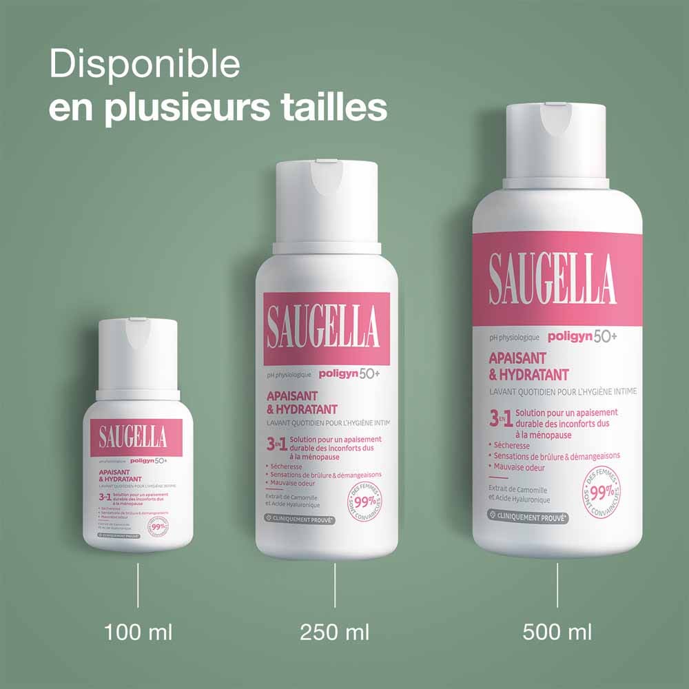 Saugella Poligyn Daily 3-in-1 intimate wash for menopausal women 2 x 250ml (8.45fl oz)