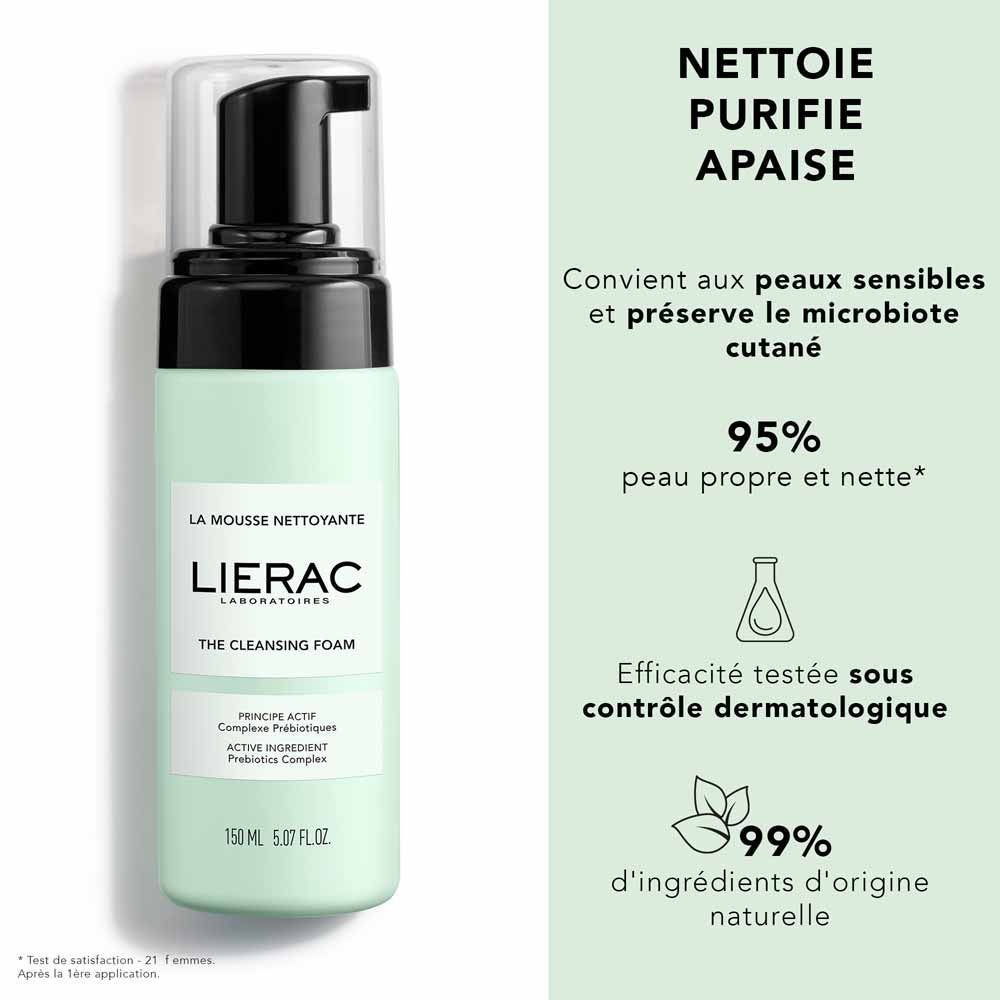 Lierac Make-up Removers Foaming cleansing mousse suitable for all skin types 2 x 300ml (10.14fl oz)
