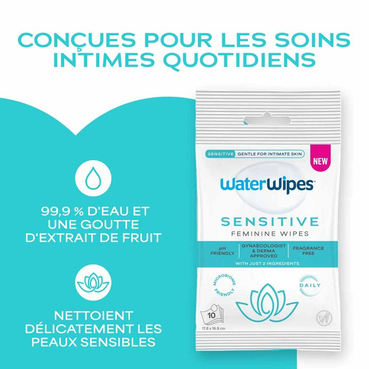 Waterwipes Sensitive intimate wipes 2 x 10 units