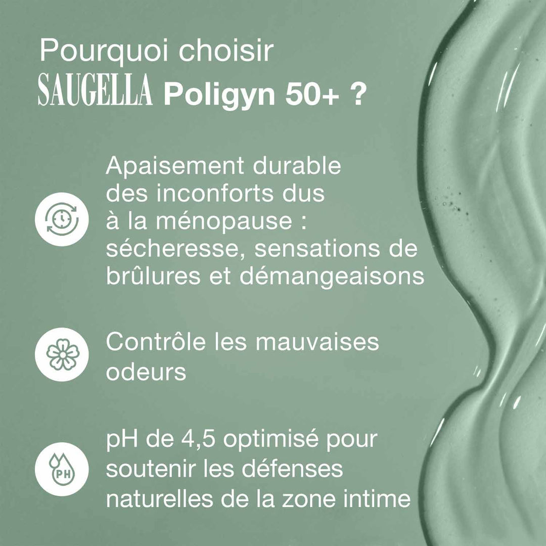 Saugella Poligyn 3-in-1 daily intimate wash for menopausal women 500 ml (16.91fl oz)