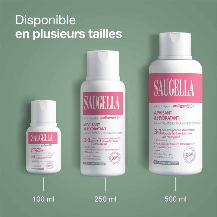 Saugella Poligyn 3-in-1 daily intimate wash for menopausal women 500 ml (16.91fl oz)