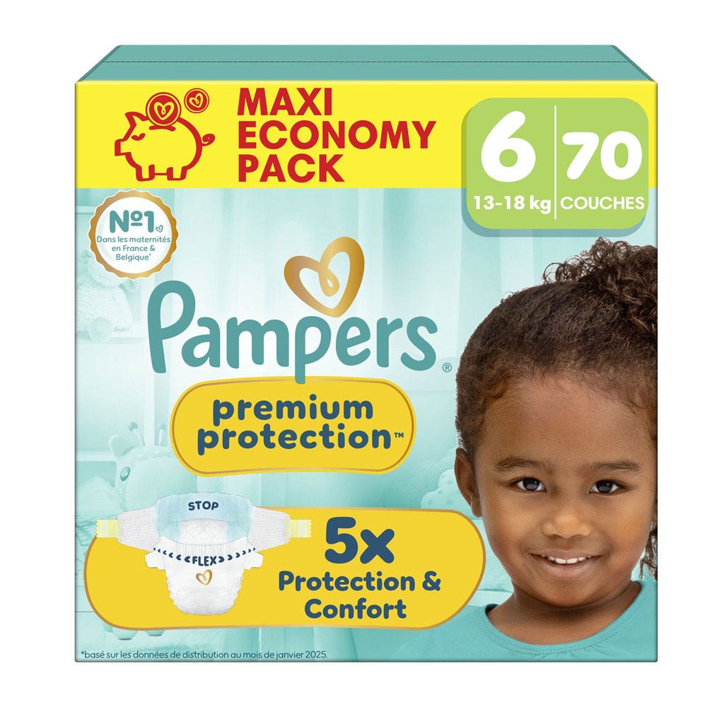 Pampers Premium Diapers Size 6 13-18kg x70