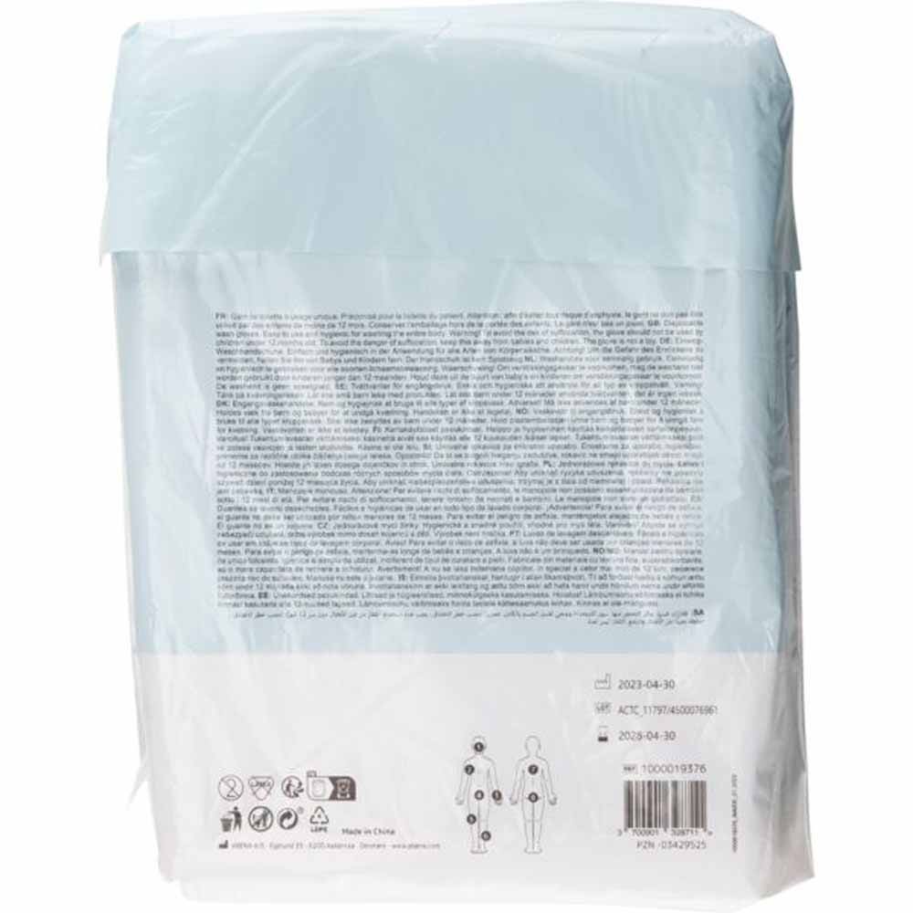 Abena Flannel wash mitt 15x22.5cm disposable wash mitt for gentle cleansing 50 units