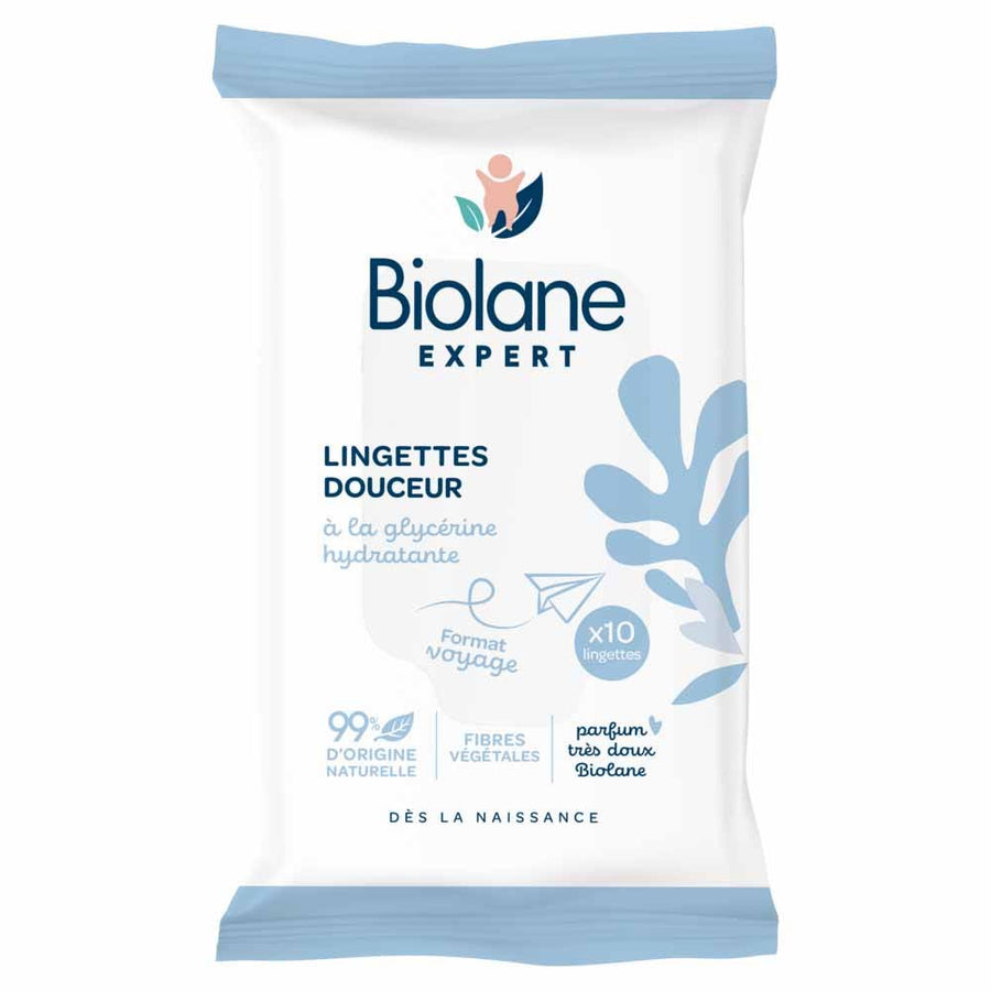 Biolane Expert Travel Wipes with Hydrating Glycerin x10