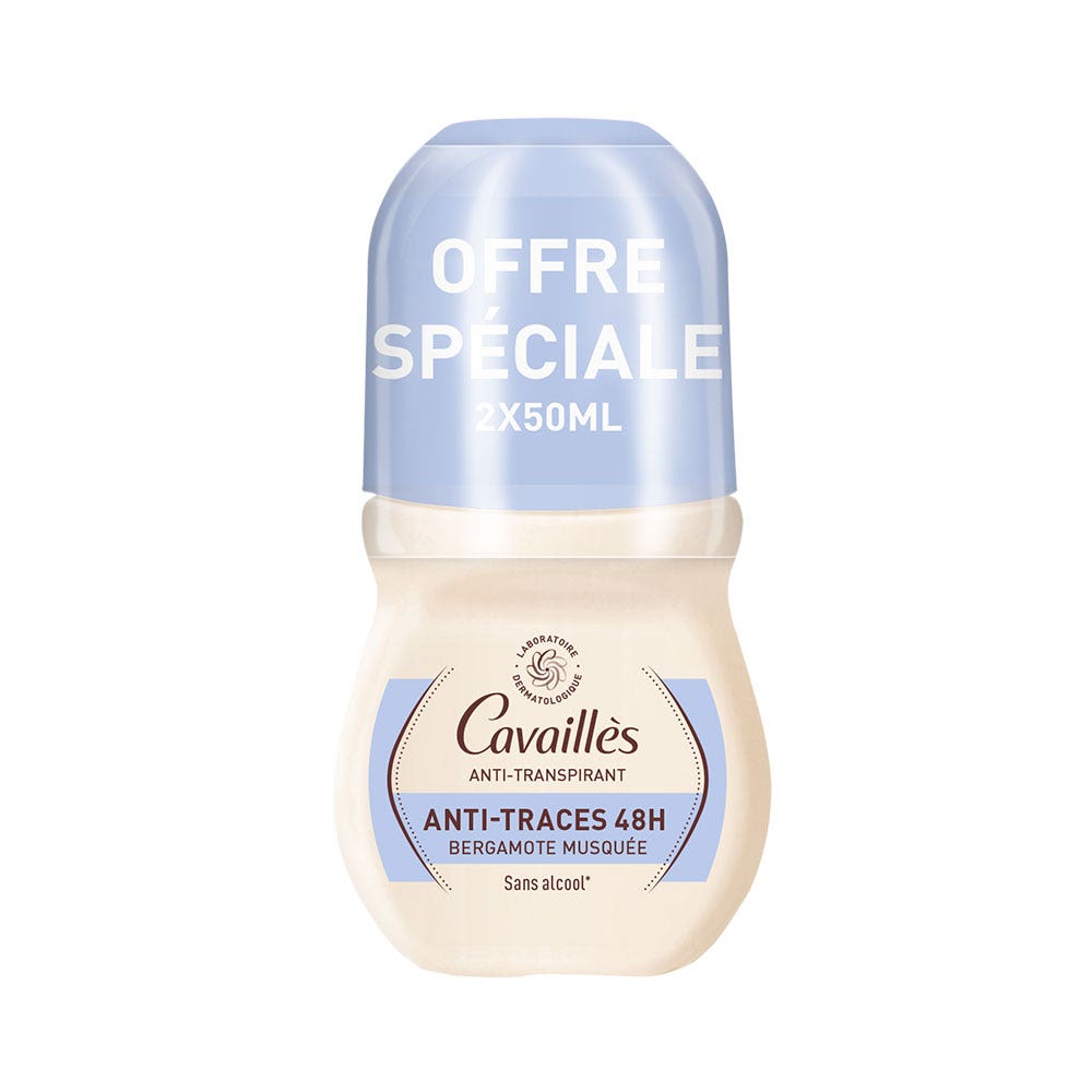Cavaillès Absorb + Regulating Deo-care Roll On 2x50ml (1.69fl oz)