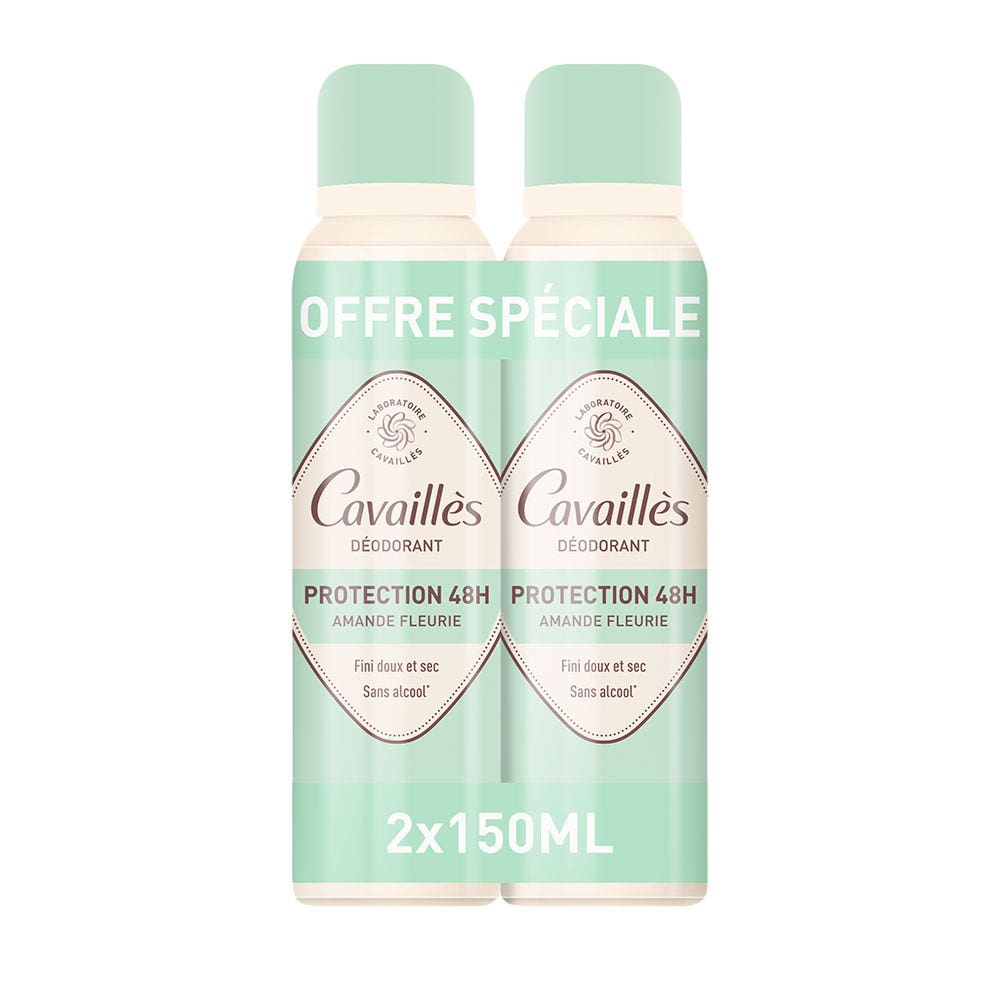 Cavaillès Dermato 48H Deodorant Spray 2 x 150ml (5.07fl oz)