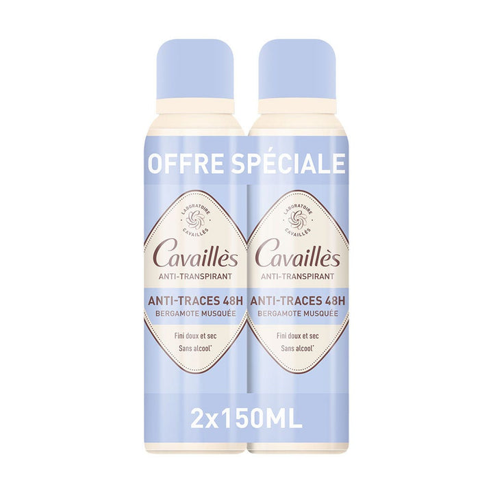 Cavaillès Absorb + Deodorant Absorb+ Anti-perspirant 48h 2x 300ml (10.14fl oz)