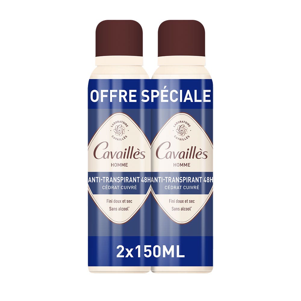 Cavaillès Absorb + Déodorant spray 2x150ml (5.07fl oz)