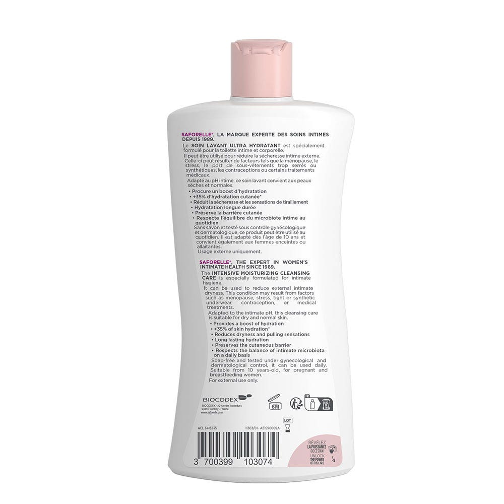 Saforelle Ultra hydrating cleansing care for dry skin 500ml (16.91fl oz)