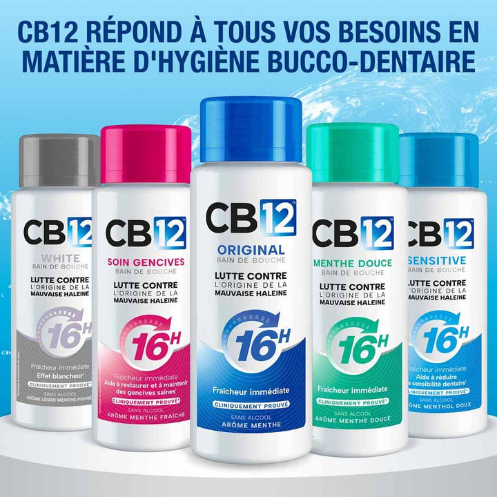 Cb12 Alcohol-free mouthwash mint flavour 2 x 250 ml (8.45fl oz)