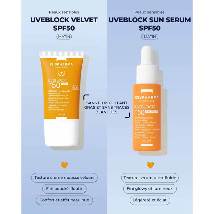 Isispharma Uveblock Velvet Mousse Cream SPF50 40 ml (1.35fl oz)