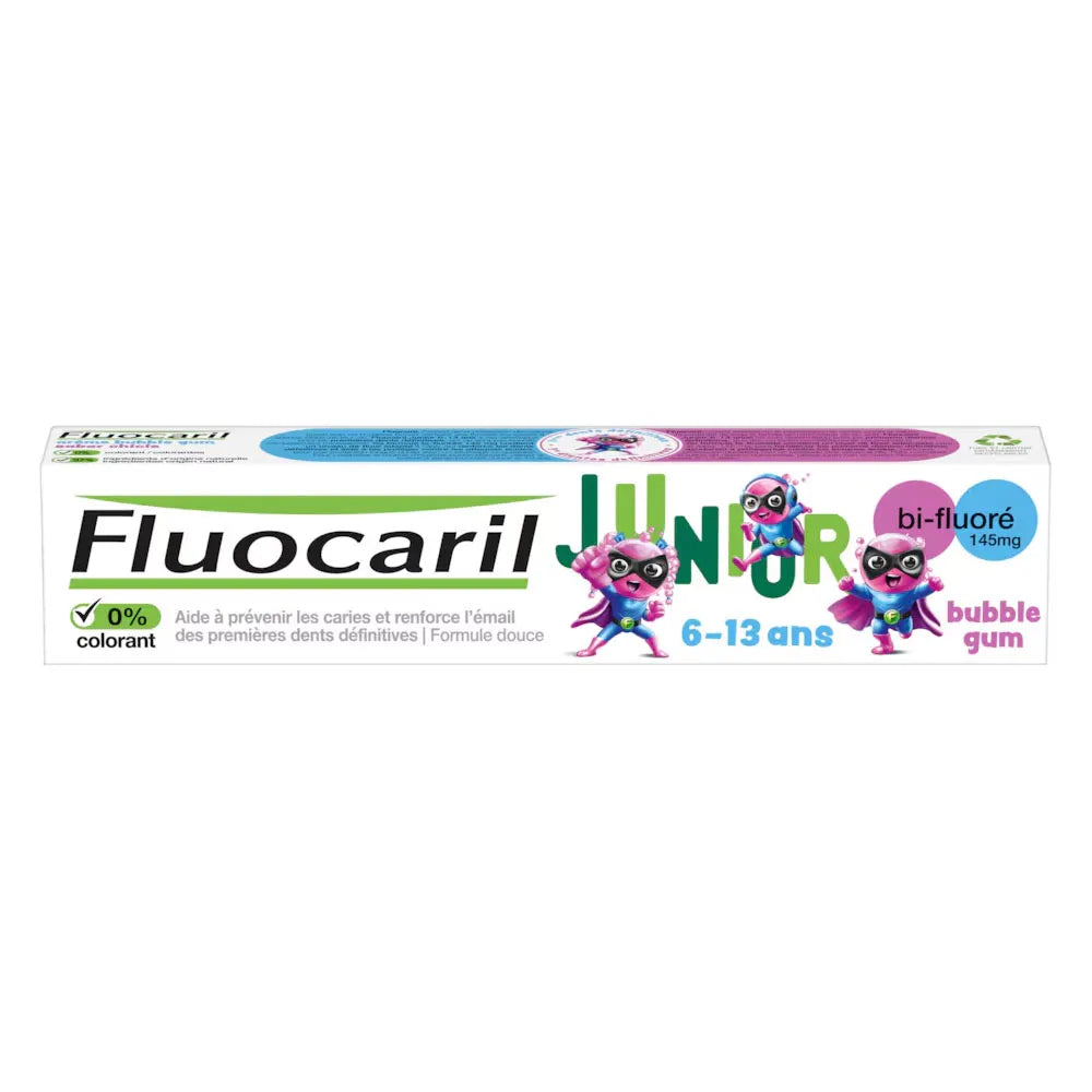 Fluocaril Junior Gel Bubble Toothpaste 75ml x2 (2.53fl oz x2)