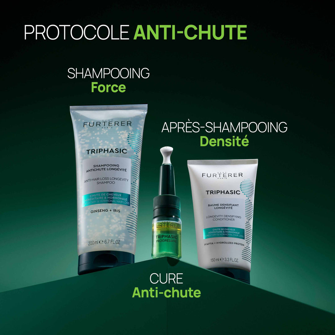 René Furterer Triphasic Progressive anti-hair loss treatment longer, denser hair 8 ampoules